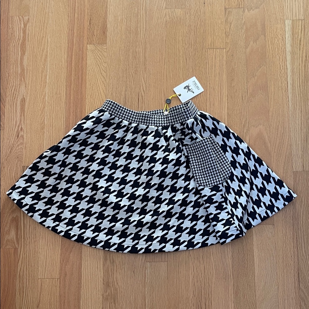 NWT Houndstooth Skirt 8Y